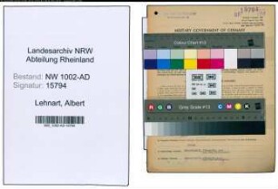 Entnazifizierung Albert Lehnart, geb. 01.03.1898 (Stadtobersekretaer)