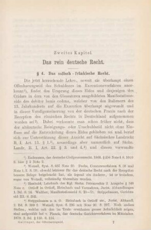 Zweites Kapitel. Das rein deutsche Recht