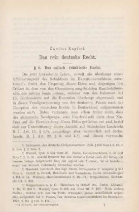 Zweites Kapitel. Das rein deutsche Recht