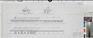 Münster (Münster) Portsmouth-Kaserne Block 17 Ansichten 1970 1 : 100 44,5 x 102 Pause Finanzbauamt Münster
