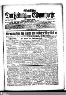 Sächsische Dorfzeitung und Elbgaupresse : mit Loschwitzer Anzeiger ; Tageszeitung für das östliche Dresden u. seine Vororte