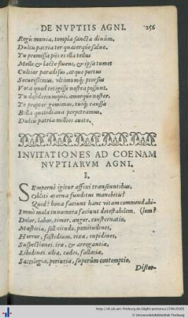 Invitationes ad cœnam Nuptiarum Agni, III.