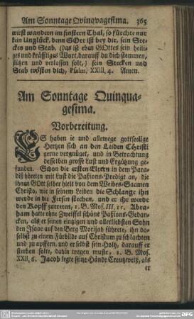 Am Sonntage Quinquagesima