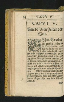 Caput V. Die bösesten Zeiten der Welt.