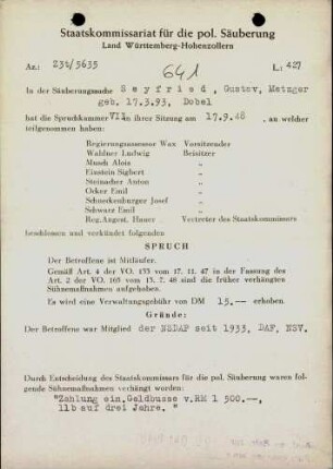 Seyfried, Gustav