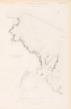 Sicherheitshafen, Holyhead, Dover: Lageplan (aus: Atlas zur Zeitschrift für Bauwesen, hrsg. v. G. Erbkam, Jg. 3, 1853)
