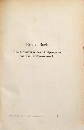 Handbuch des Strafprozesses, 1