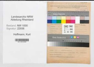 Entnazifizierung Kurt Hoffmann, geb. 27.06.1904 (Verw.Inspektor)