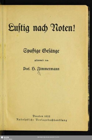 Lustig nach Noten! : spaßige Gesänge