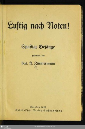 Lustig nach Noten! : spaßige Gesänge
