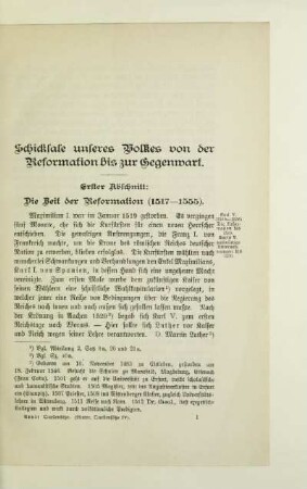 Erster Abschnitt. Die Zeit der Reformation (1517-1555)