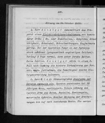 Sitzung am 24. Oktober 1922.