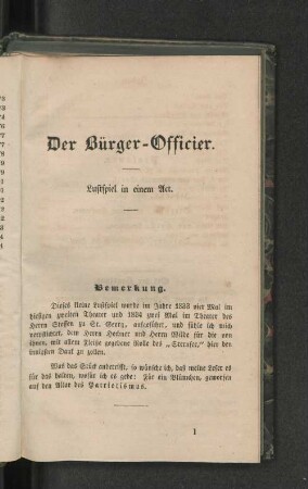 Der Bürger-Officier.
