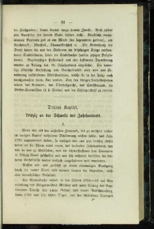 Drittes Kapitel. Leipzig an der Schwelle des Jahrhunderts. I.