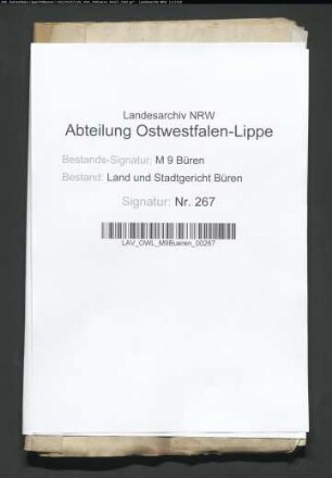 Umwandlung der Haus Büren'schen Naturalzehnten in eine feste Kornrente.