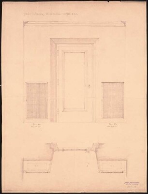 Haus Darré, Berlin-Dahlem Umbau: Vorraum Tür 1:10