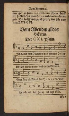 Vom Abendmal des Herren.