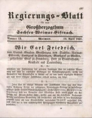 Nr. 15 : 14. April 1851