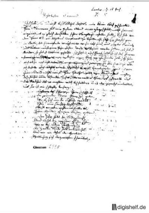 8: Brief von Karl Wilhelm Ramler an Johann Wilhelm Ludwig Gleim