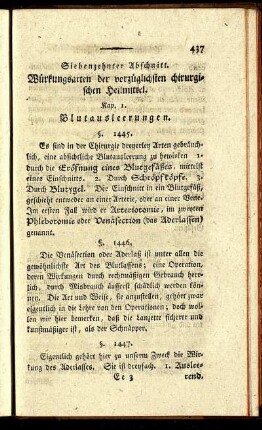 Siebenzehnter Abschnitt. Würkungsarten der vorzüglichsten chirurgischen Heilmittel. - Achtzehnter Abschnitt. oder Anhang.