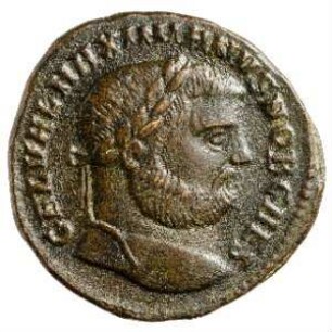 Münze, Follis, 300 - 301 n. Chr.
