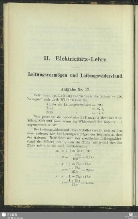 II. Elektricitäts-Lehre