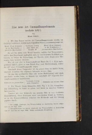 Eine neue Art Umwandlungselemente (sechste Art)