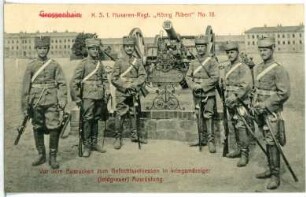 Großenhain. 1. Husaren - Regim. - vor dem Ausrücken