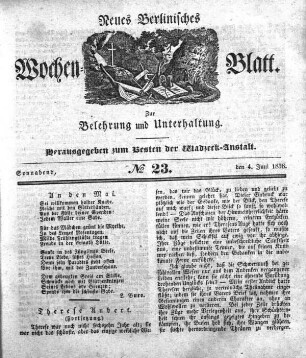 No. 23, Sonnabend, den 4.Juni 1836