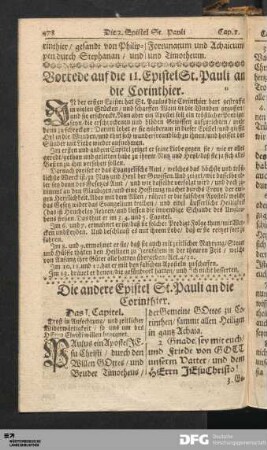 Die andere Epistel St. Pauli an die Corinther.
