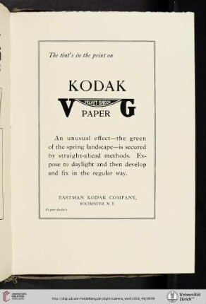 Eastman Kodak Company [Kodak Velvet Green Paper]