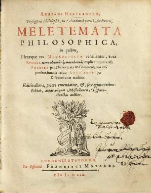 Meletemata philosophica