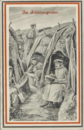 Im Schützengraben.