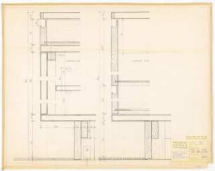 Hochschulbibliothek, Karlsruhe Neubau: Thekendetail Ausgabe EG, 1.OG, 2.OG, 3.OG, 1:1