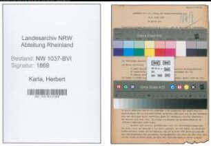 Entnazifizierung Herbert Karla , geb. 12.03.1909 (Lehrer)