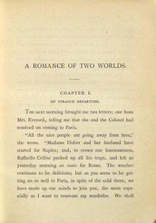 A romance of two worlds : a novel, 2