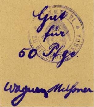 Gutschein - 50 Pfennig