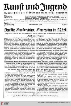 N.F. 18.1938: Deutsche Kunsterzieher, Kameraden im NSLB!
