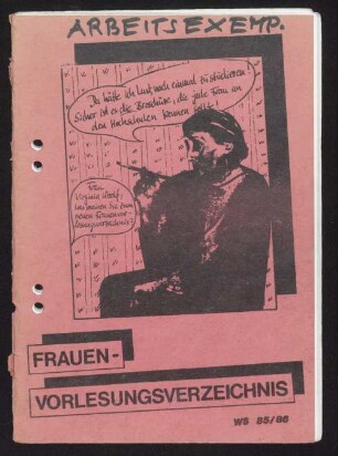 WS 1985/86: Frauenvorlesungsverzeichnis