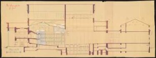 Großherzogliches Hoftheater, Darmstadt: Längsschnitt 1:100