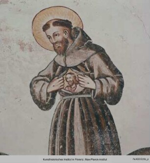 Szenen der Vita des heiligen Franziskus : Dem heiligen Franziskus erscheint Christus