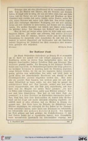 Der Bachianer Fasch