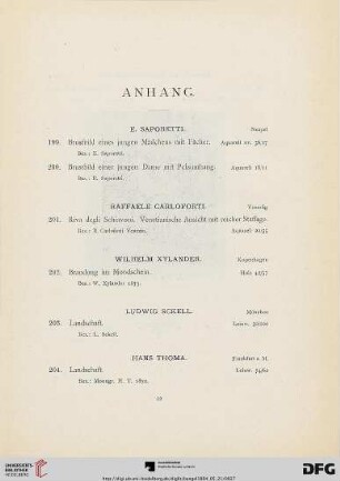 Anhang (Nr. 199-237)