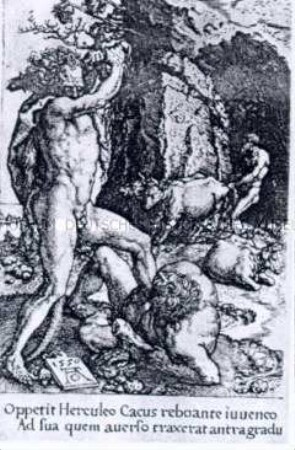Herkules erschlägt den Cacus - aus der Folge "Die Taten des Herkules"