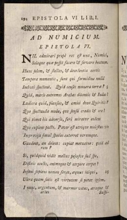 194-235, Epistola VI.