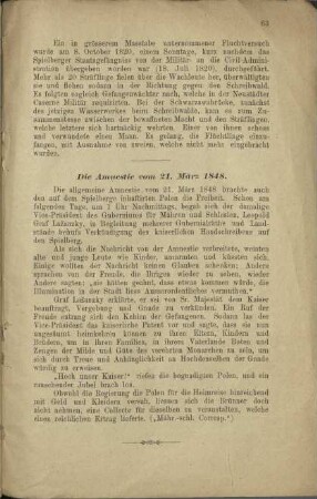 Die Amnestie von 21. März 1848