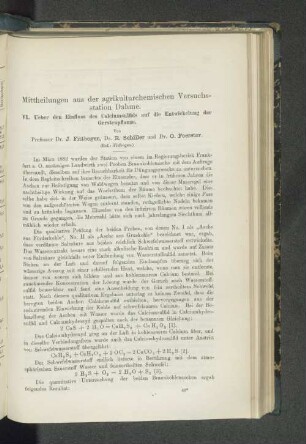 Mittheilungen aus der agrikulturchemischen Versuchsstation Dahme