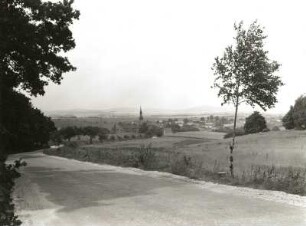 Crostwitz (Kreis Bautzen). Ansicht des Ortes von Nordosten