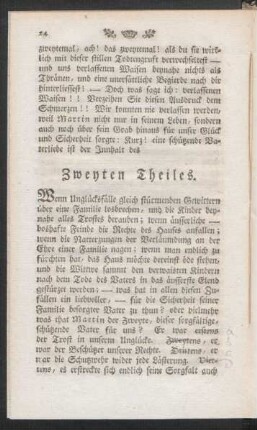 Zweyten Theiles