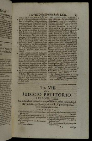 Tit. VIII. De Judicio Petitorio.